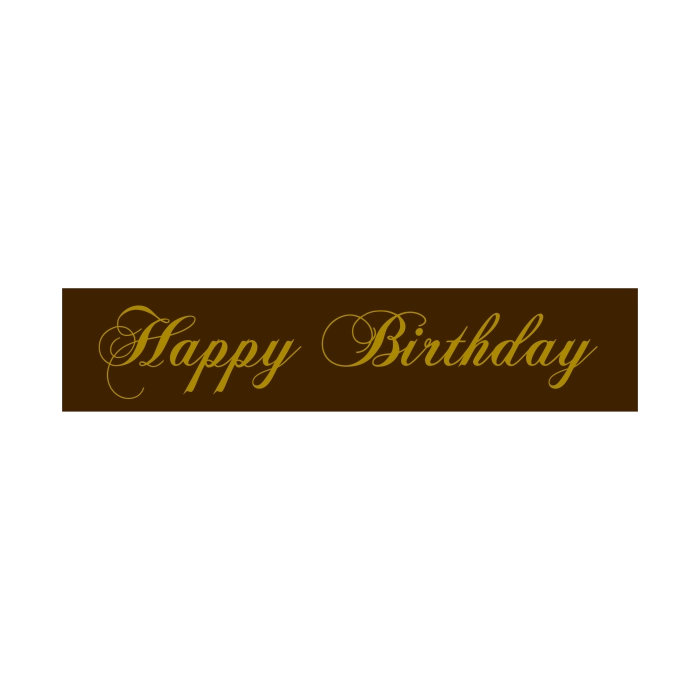 Rechthoekje Happy Birthday