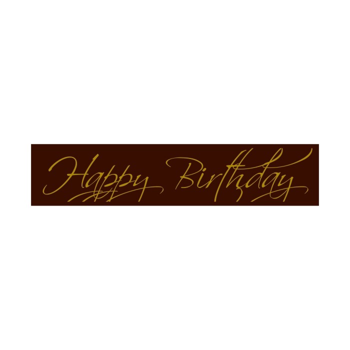 Rechthoekje Happy Birthday