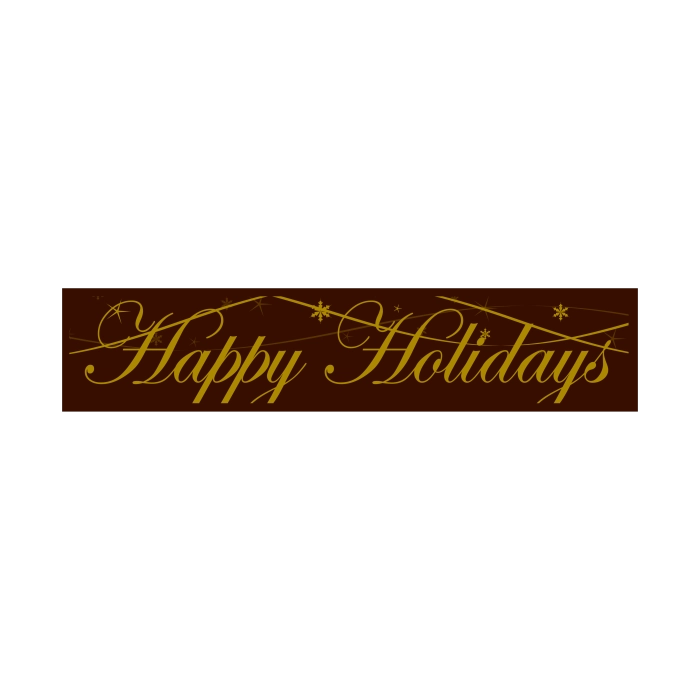 Rechthoekje Happy Holidays