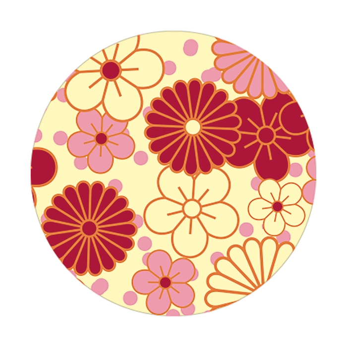 Rondje Roze Bloemen