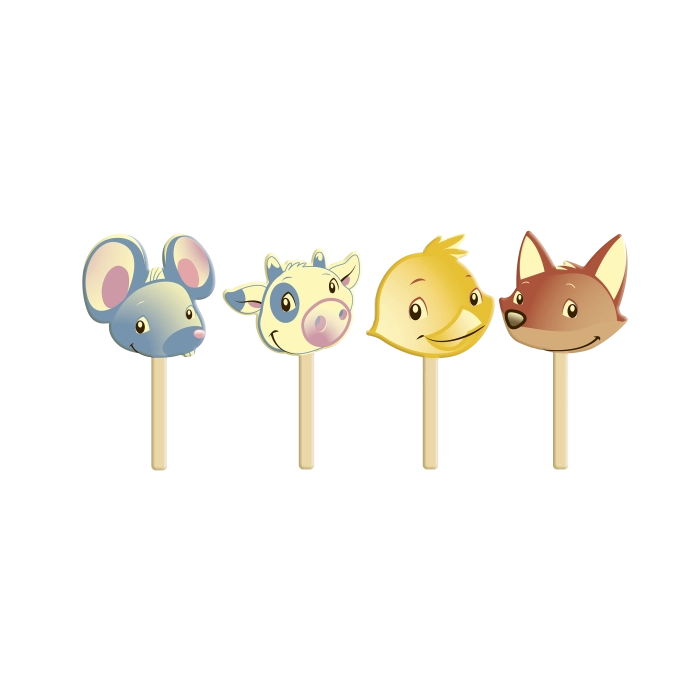 Lollyvorm Dieren Met Stokjes