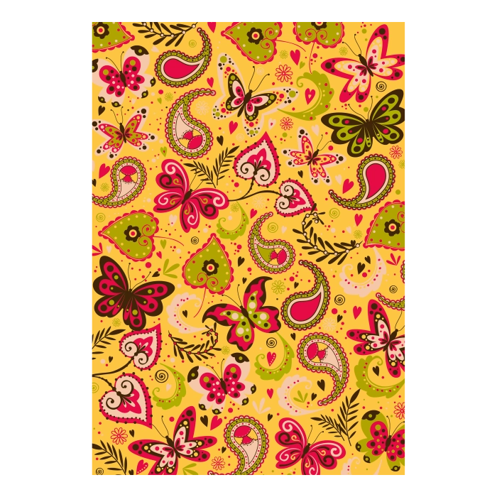 Transfervel Bloeiende Bloemen Geel