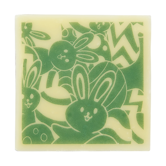 Vierkantje Groen Konijn Pasen